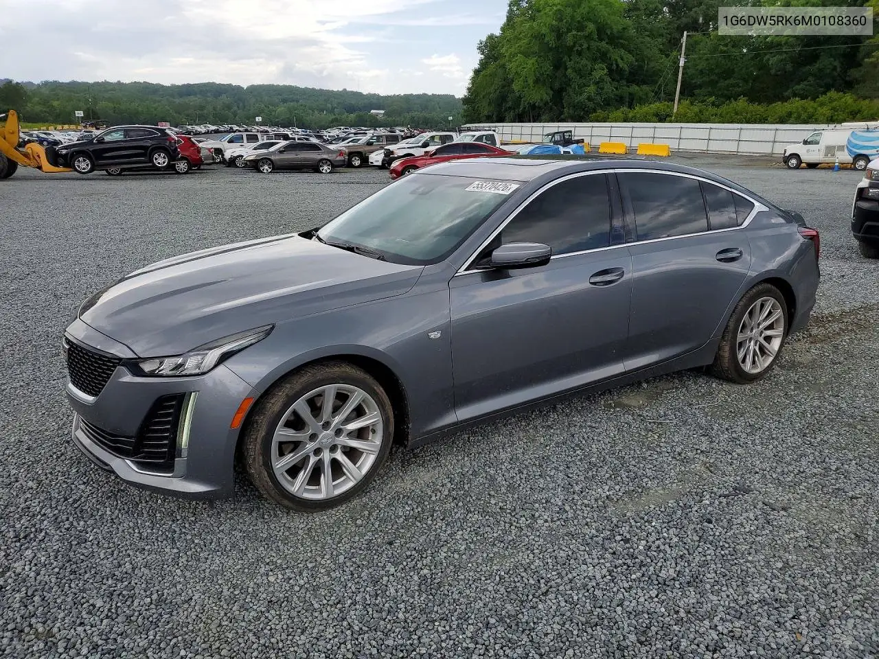 2021 Cadillac Ct5 Luxury VIN: 1G6DW5RK6M0108360 Lot: 55370426