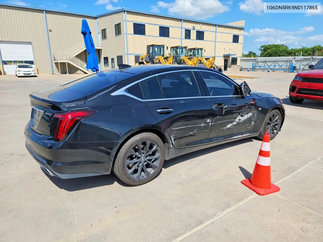 2022 Cadillac Ct5 Premium Luxury VIN: 1G6DN5RK9N0117865 Lot: 59165426
