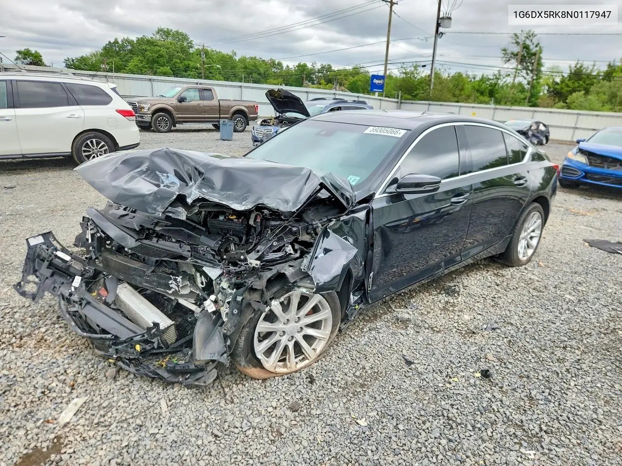 2022 Cadillac Ct5 Luxury VIN: 1G6DX5RK8N0117947 Lot: 59305066