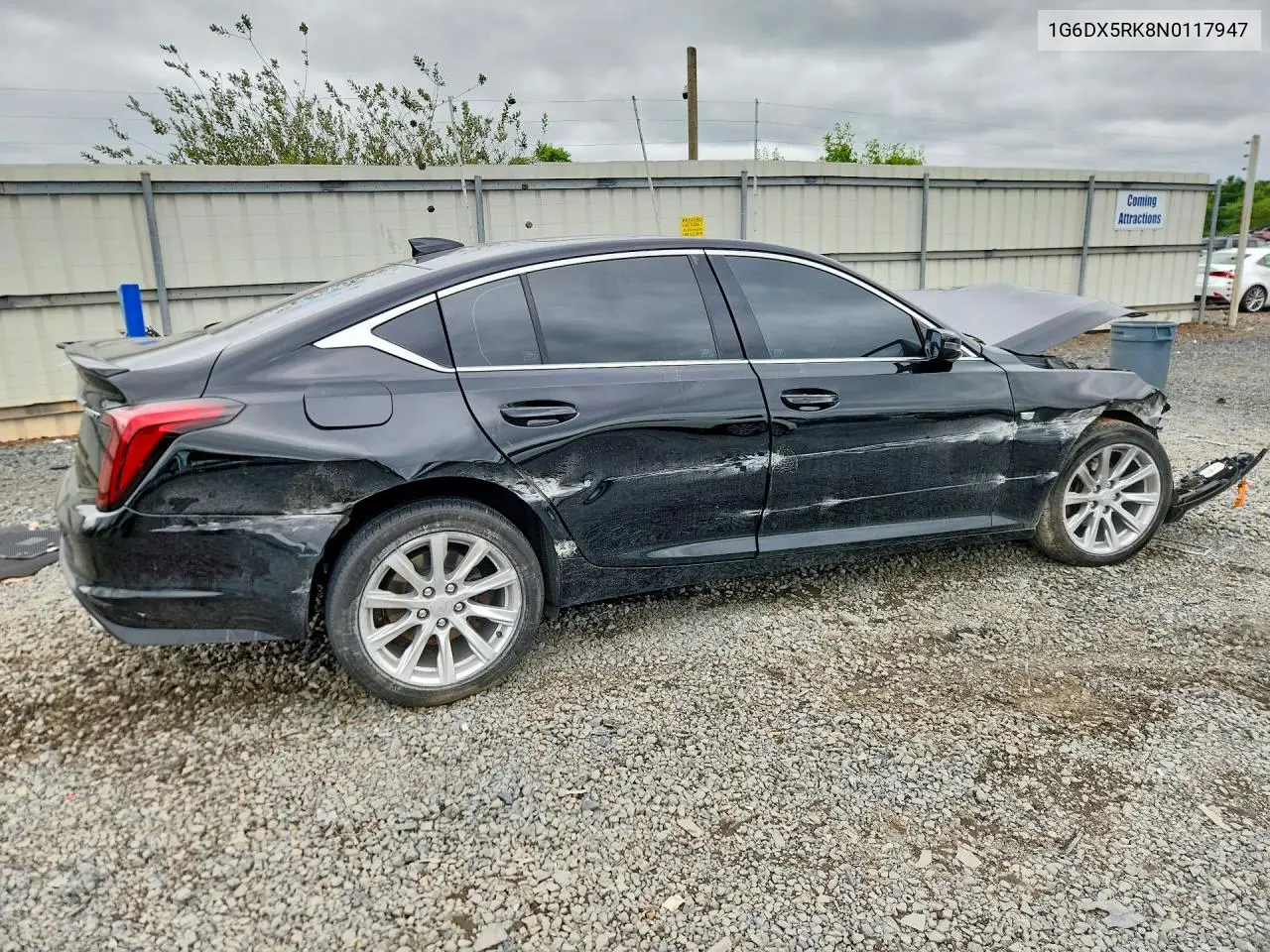 2022 Cadillac Ct5 Luxury VIN: 1G6DX5RK8N0117947 Lot: 59305066