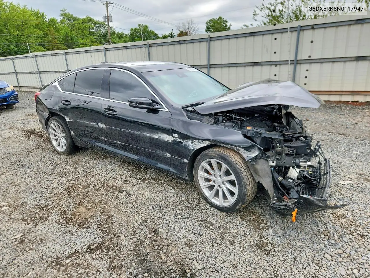 2022 Cadillac Ct5 Luxury VIN: 1G6DX5RK8N0117947 Lot: 59305066
