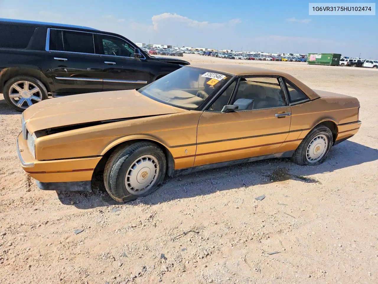 1986 Cadi Allante VIN: 1G6VR3175HU102474 Lot: 57627546