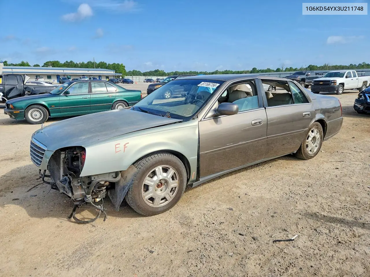 2003 Cadillac Ats Luxury Rwd VIN: 1G6KD54YX3U211748 Lot: 61166756