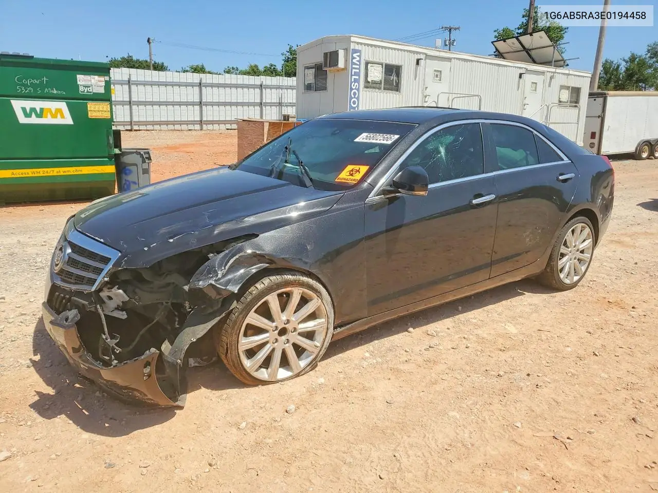 2014 Cadillac Ats Luxury VIN: 1G6AB5RA3E0194458 Lot: 56802566
