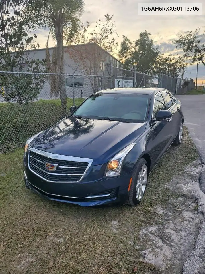 2016 Cadillac Ats Luxury VIN: 1G6AH5RXXG0113705 Lot: 58518206