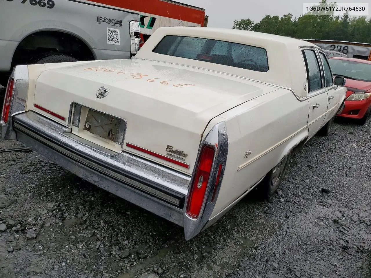 1988 Cadillac Brougham VIN: 1G6DW51Y2JR764630 Lot: 60567866