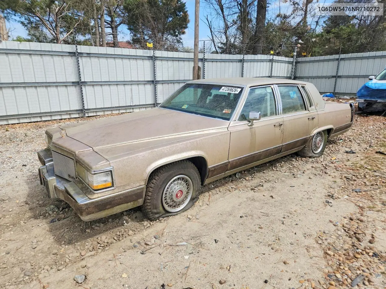 1992 Cadillac Brougham VIN: 1G6DW5476NR710272 Lot: 47269626