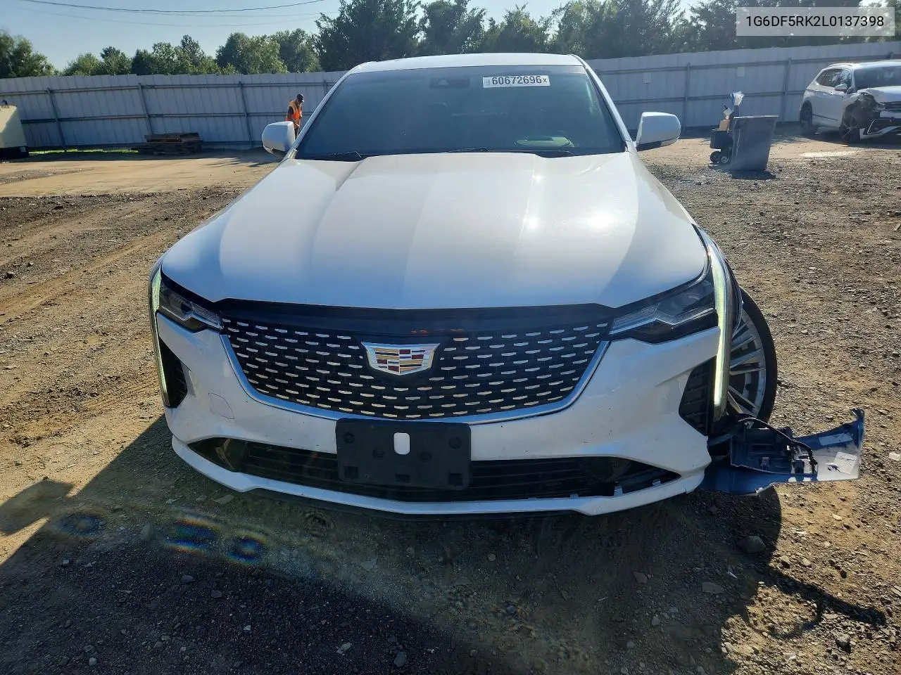 2020 Cadillac Ct4 Premium Luxury VIN: 1G6DF5RK2L0137398 Lot: 60672696