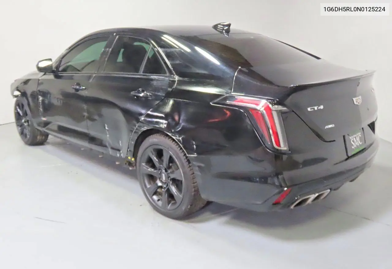 2022 Cadillac Ct4-V VIN: 1G6DH5RL0N0125224 Lot: 56492556