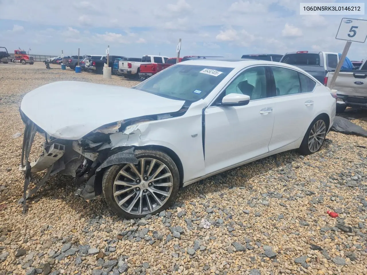 2020 Cadillac Ct5 Premium Luxury VIN: 1G6DN5RK3L0146212 Lot: 56492406