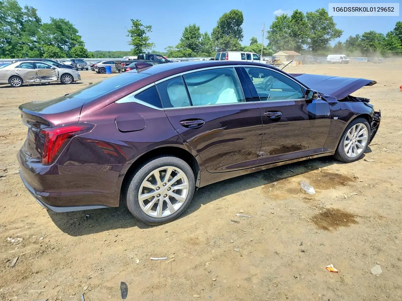2020 Cadillac Ct5 Luxury VIN: 1G6DS5RK0L0129652 Lot: 59779626