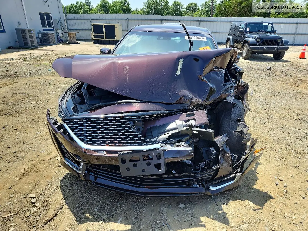 2020 Cadillac Ct5 Luxury VIN: 1G6DS5RK0L0129652 Lot: 59779626
