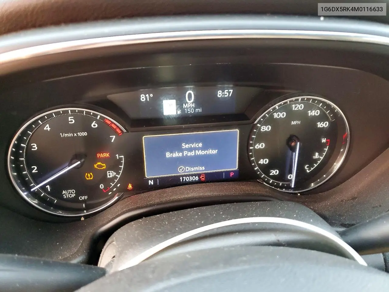 2021 Cadillac Ct5 Luxury VIN: 1G6DX5RK4M0116633 Lot: 60964236