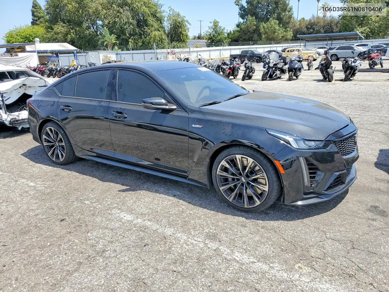 2022 Cadillac Ct5-V Blackwing VIN: 1G6D35R61N0810406 Lot: 56597596