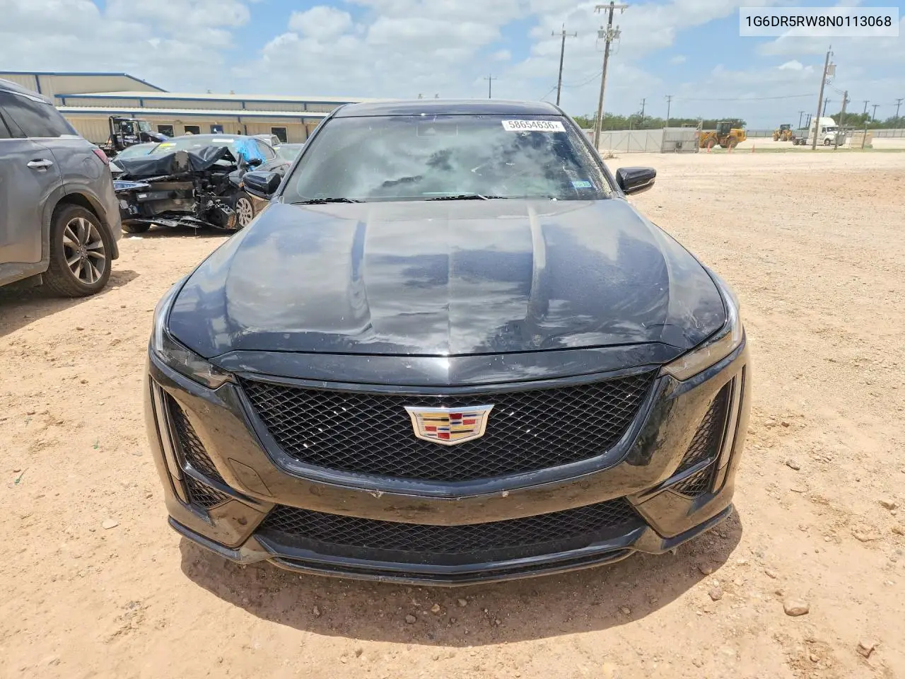 2022 Cadillac Ct5-V VIN: 1G6DR5RW8N0113068 Lot: 58654636