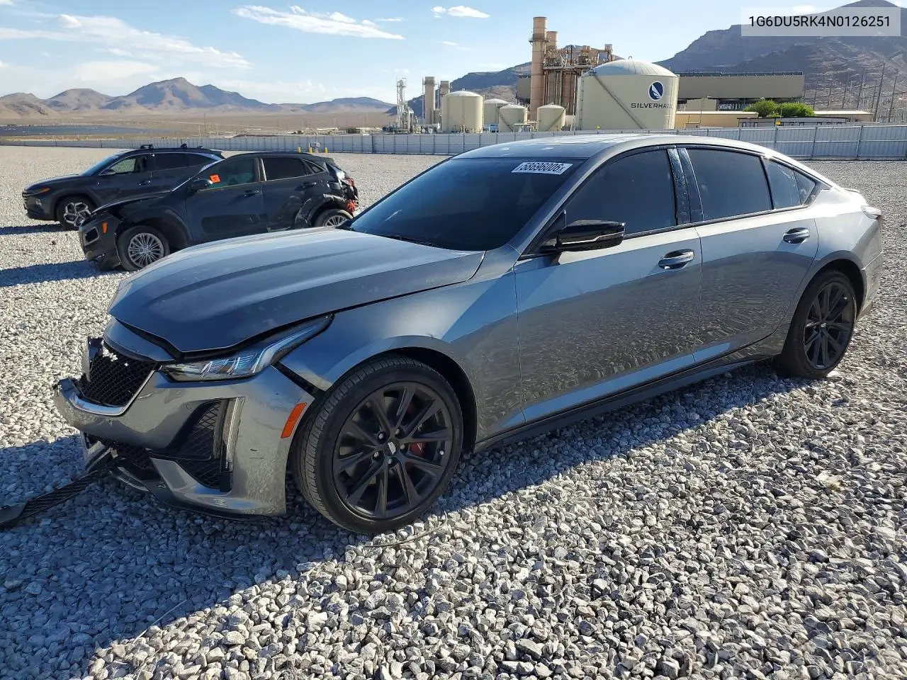 2022 Cadillac Ct5 Sport VIN: 1G6DU5RK4N0126251 Lot: 58696006