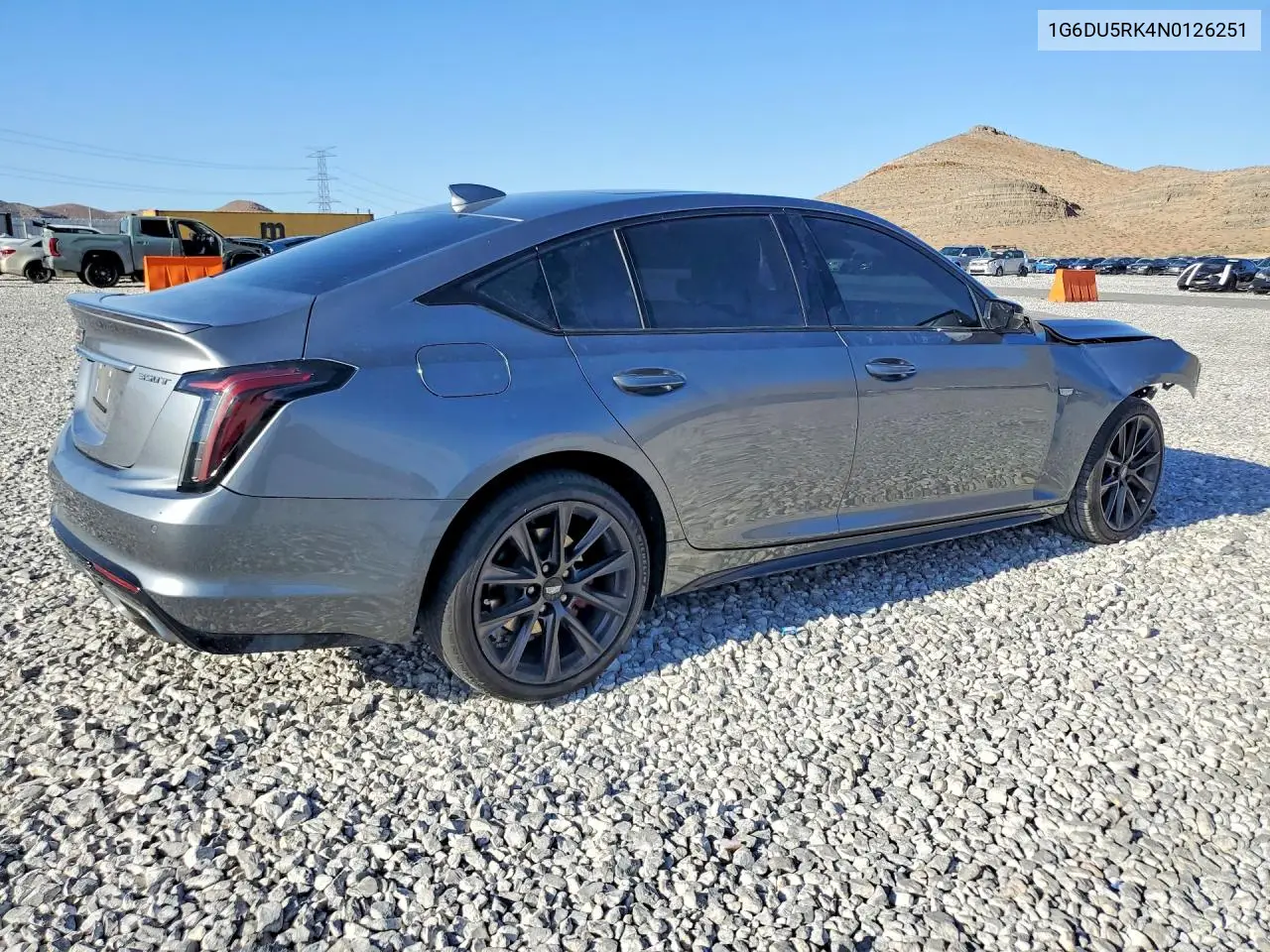 2022 Cadillac Ct5 Sport VIN: 1G6DU5RK4N0126251 Lot: 58696006