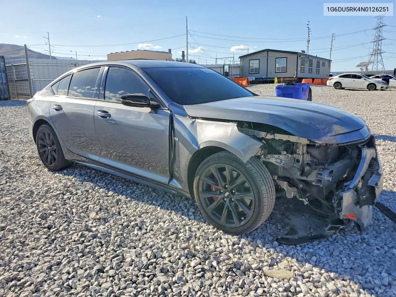 2022 Cadillac Ct5 Sport VIN: 1G6DU5RK4N0126251 Lot: 58696006