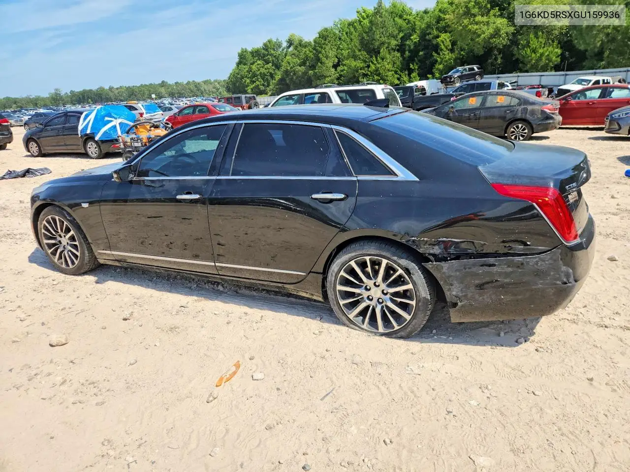 2016 Cadillac Ct6 Luxury VIN: 1G6KD5RSXGU159936 Lot: 55708036