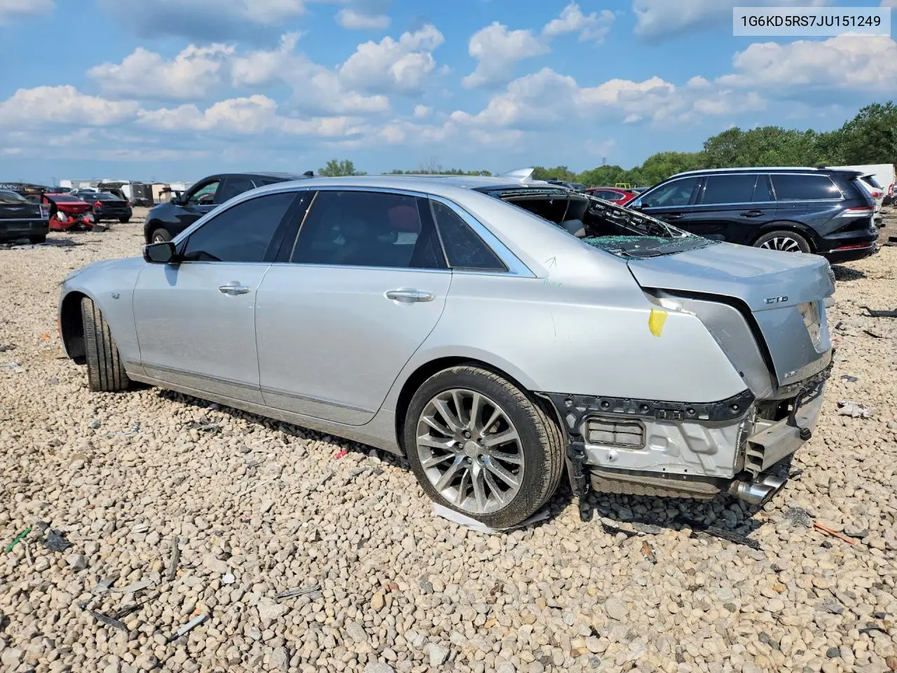 2018 Cadillac Ct6 Luxury VIN: 1G6KD5RS7JU151249 Lot: 61676106