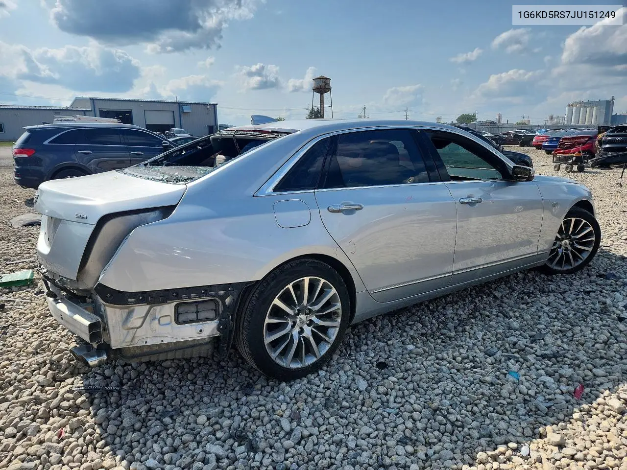 2018 Cadillac Ct6 Luxury VIN: 1G6KD5RS7JU151249 Lot: 61676106