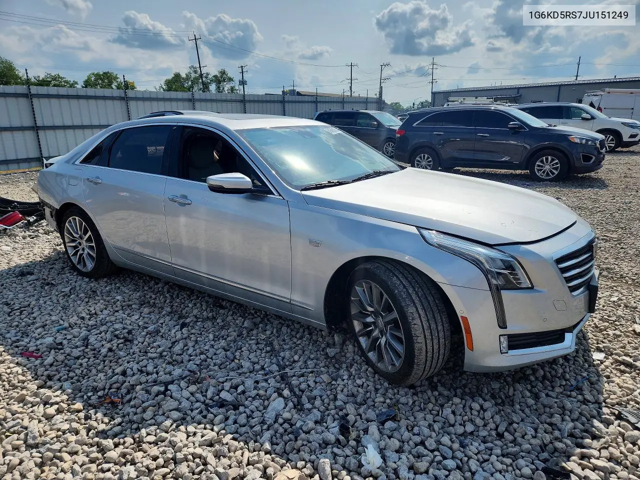 2018 Cadillac Ct6 Luxury VIN: 1G6KD5RS7JU151249 Lot: 61676106