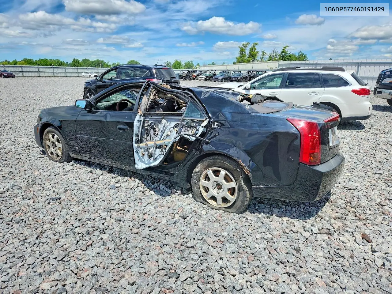 2006 Cadillac Cts Hi Feature V6 VIN: 1G6DP577460191429 Lot: 56749156
