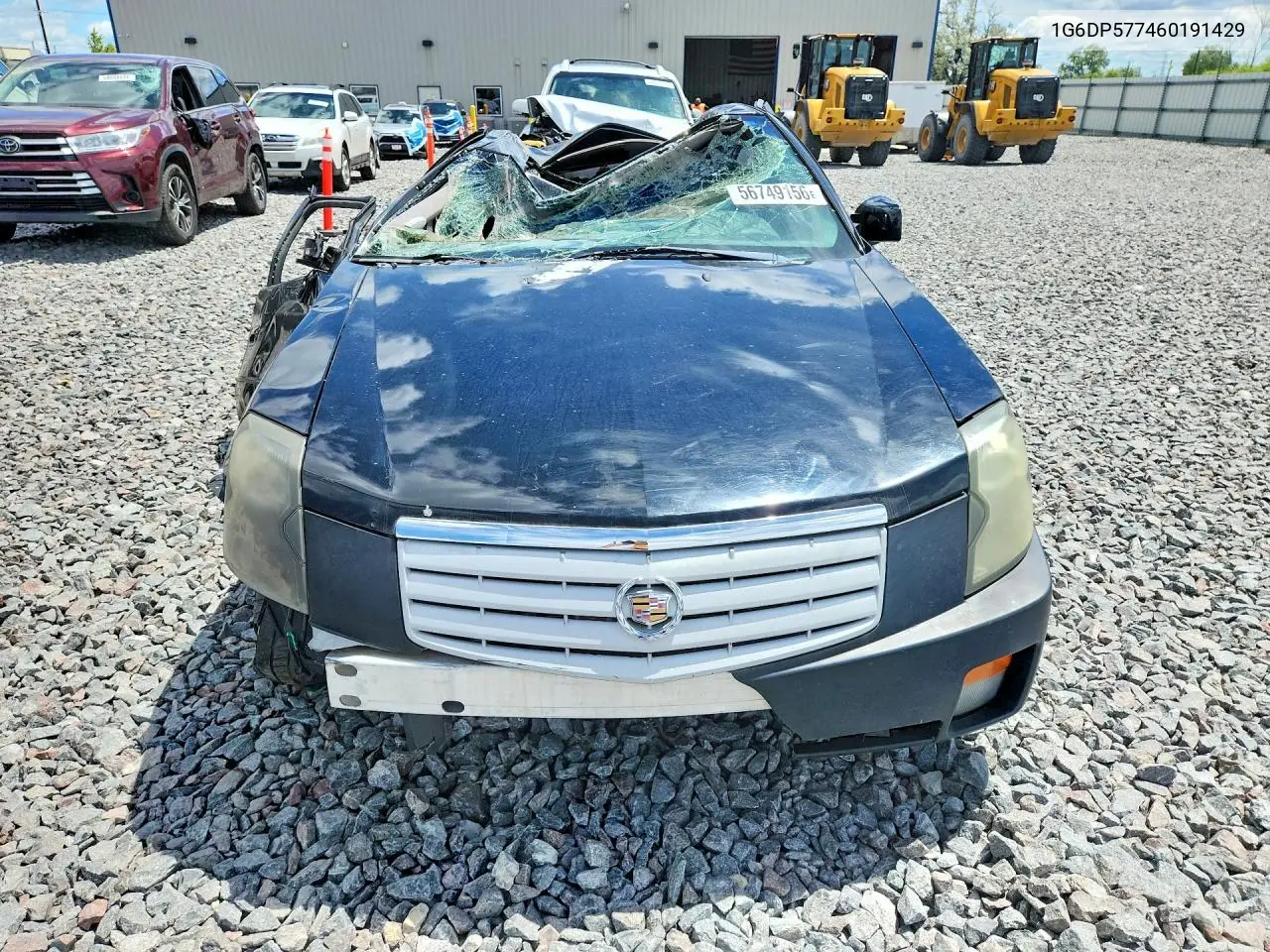 2006 Cadillac Cts Hi Feature V6 VIN: 1G6DP577460191429 Lot: 56749156