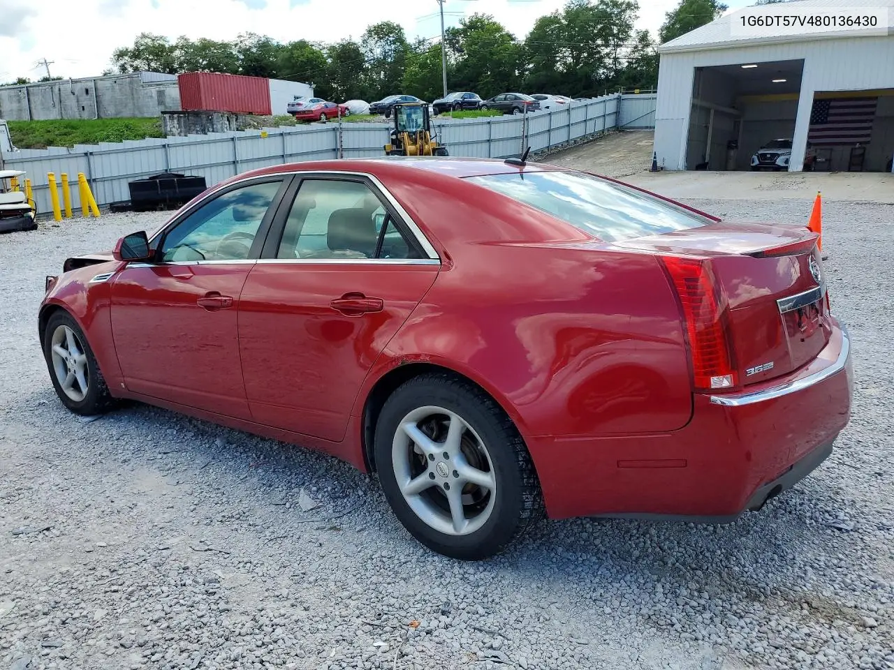 2008 Cadillac Cts Hi Feature V6 VIN: 1G6DT57V480136430 Lot: 60949516