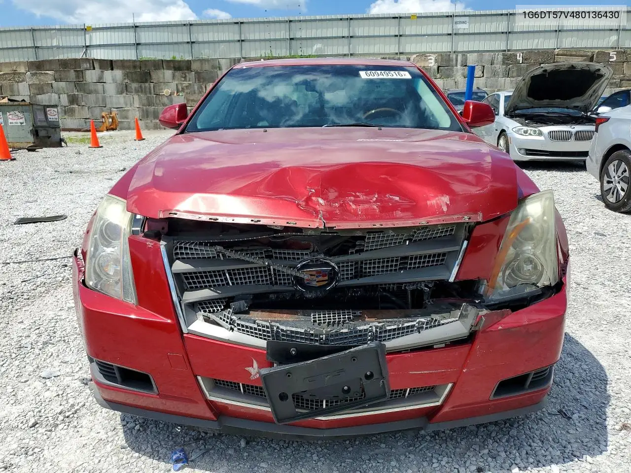 2008 Cadillac Cts Hi Feature V6 VIN: 1G6DT57V480136430 Lot: 60949516