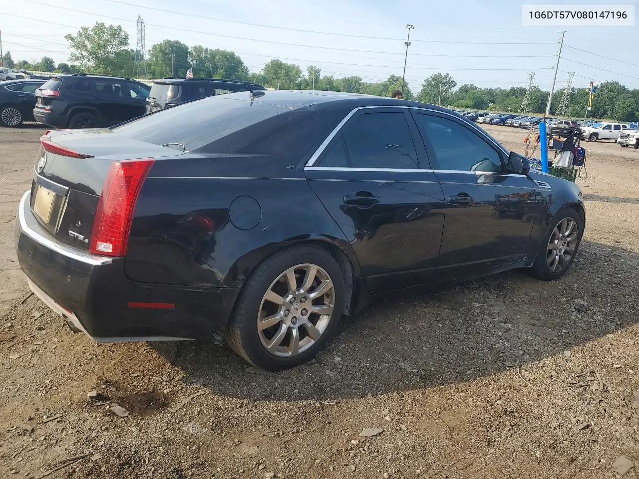 2008 Cadillac Cts Hi Feature V6 VIN: 1G6DT57V080147196 Lot: 60996626