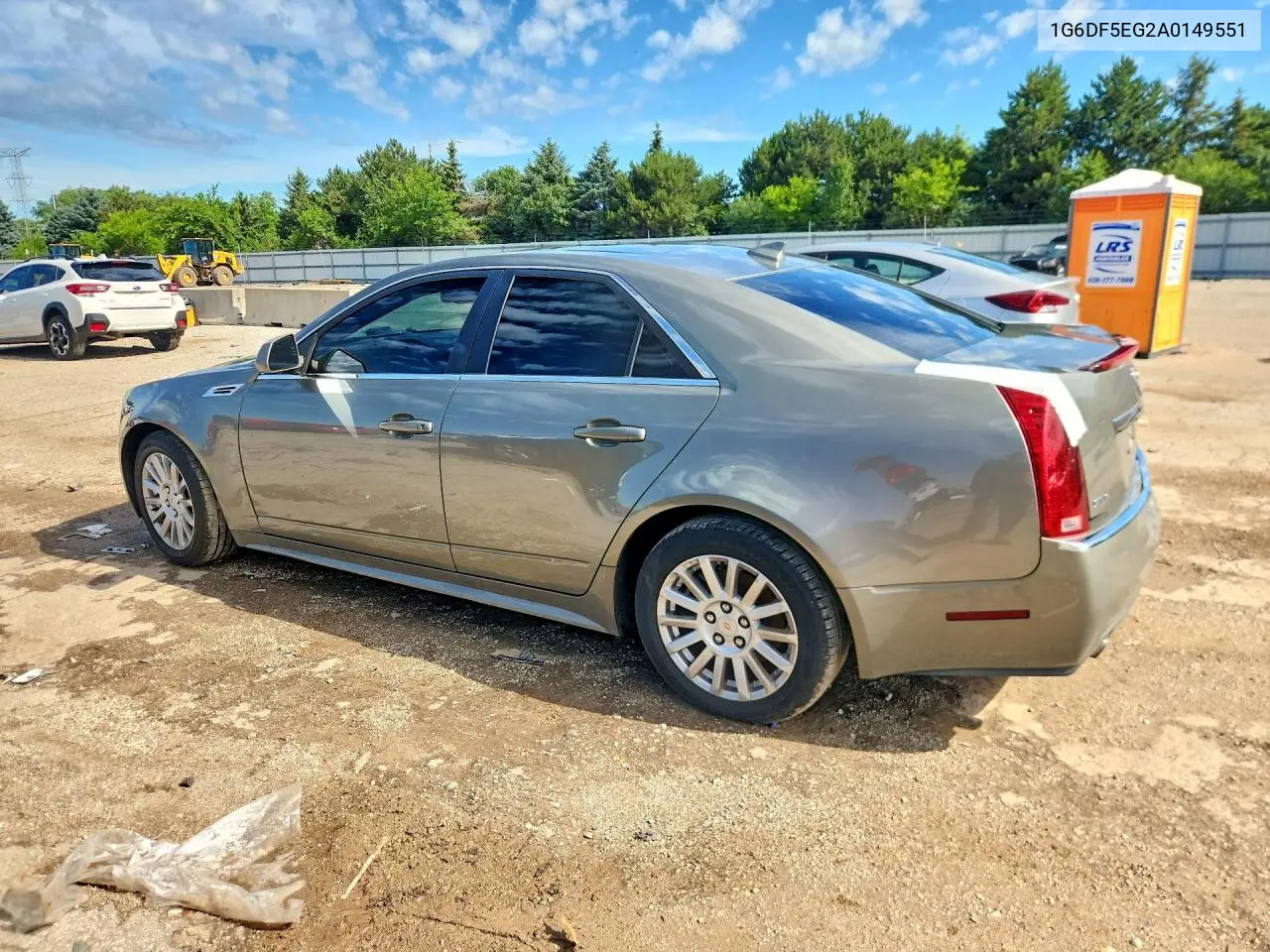 2010 Cadillac Cts Luxury Collection VIN: 1G6DF5EG2A0149551 Lot: 57938886