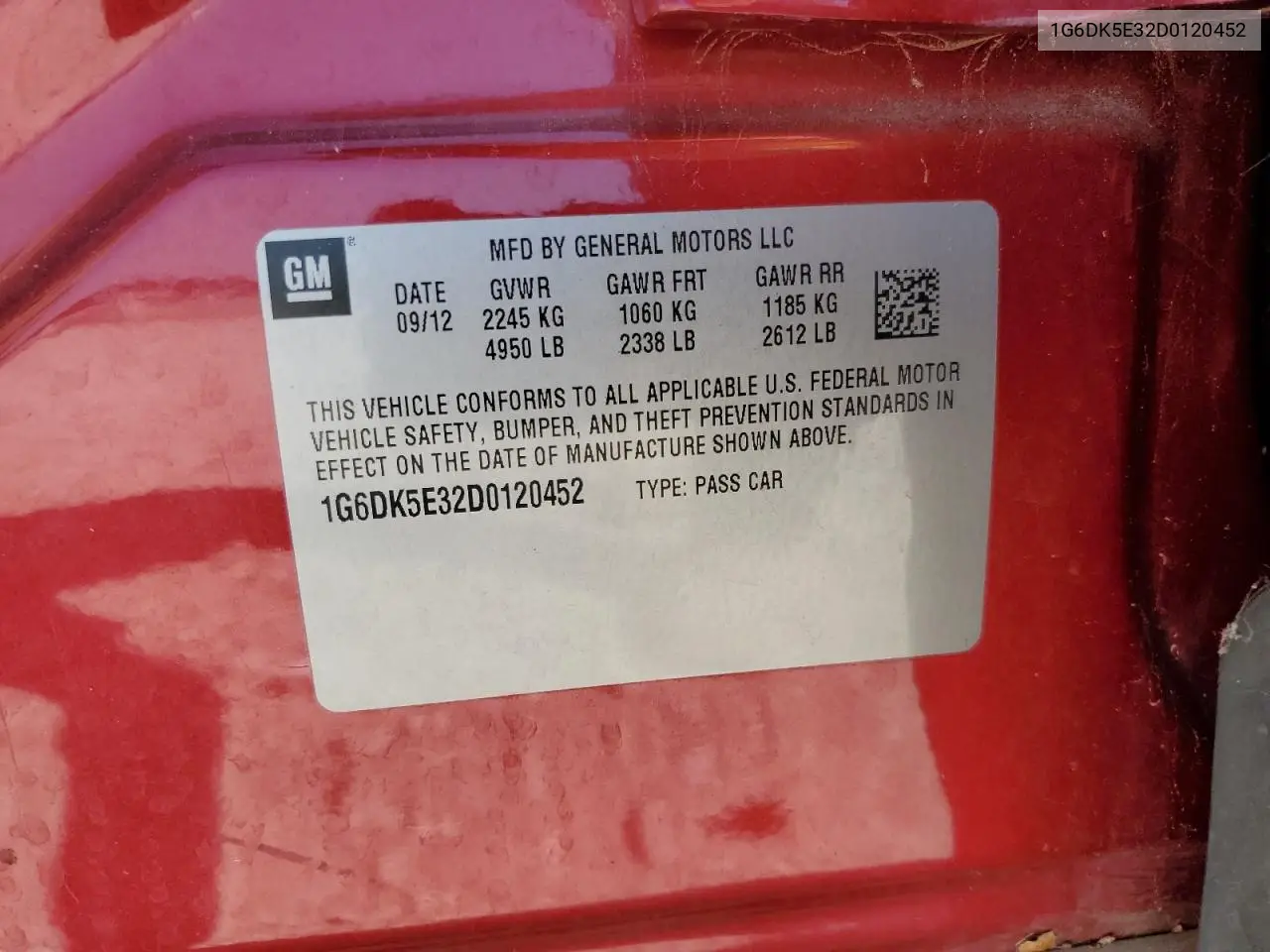 1G6DK5E32D0120452 2013 Cadillac Cts Performance Collection