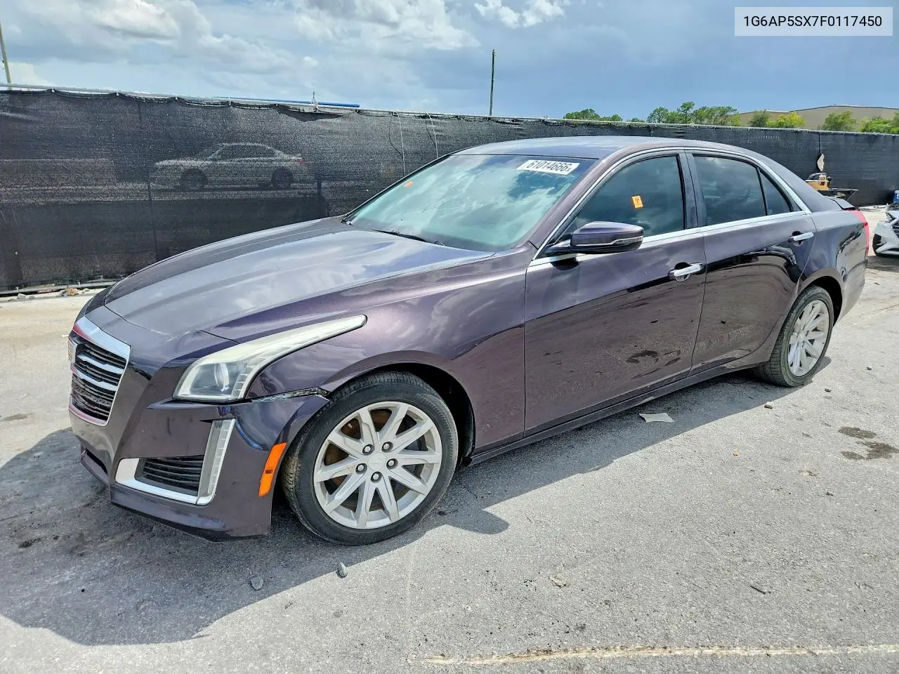 2015 Cadillac Cts VIN: 1G6AP5SX7F0117450 Lot: 61014666