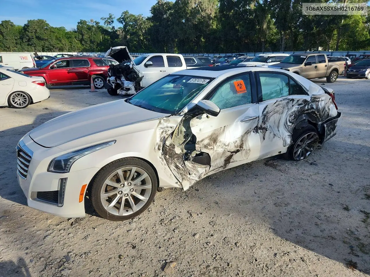 2017 Cadillac Cts Luxury VIN: 1G6AX5SX5H0216769 Lot: 57874176