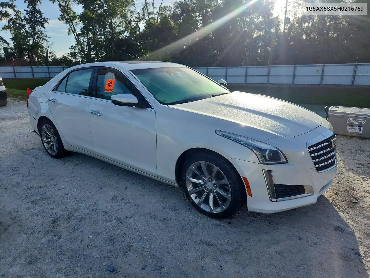 2017 Cadillac Cts Luxury VIN: 1G6AX5SX5H0216769 Lot: 57874176
