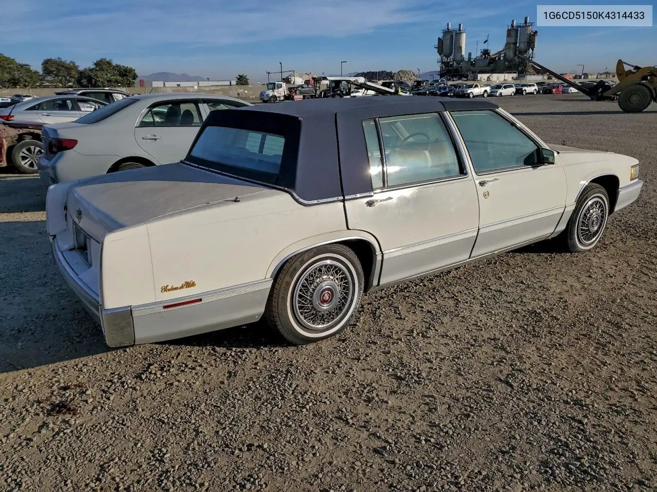 1989 Cadillac Deville VIN: 1G6CD5150K4314433 Lot: 97623915