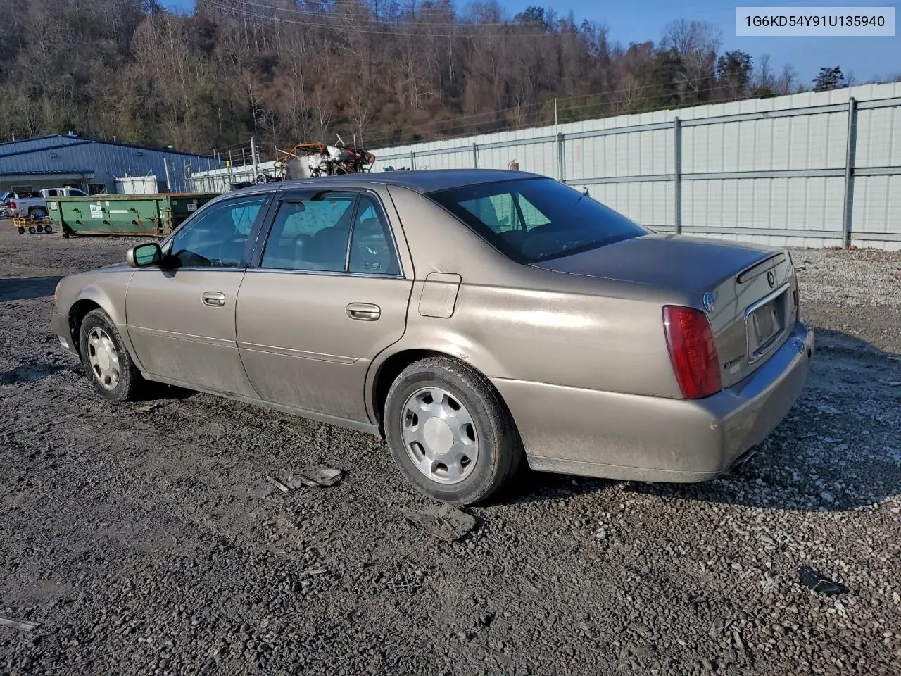 2001 Cadillac Deville VIN: 1G6KD54Y91U135940 Lot: 91458745