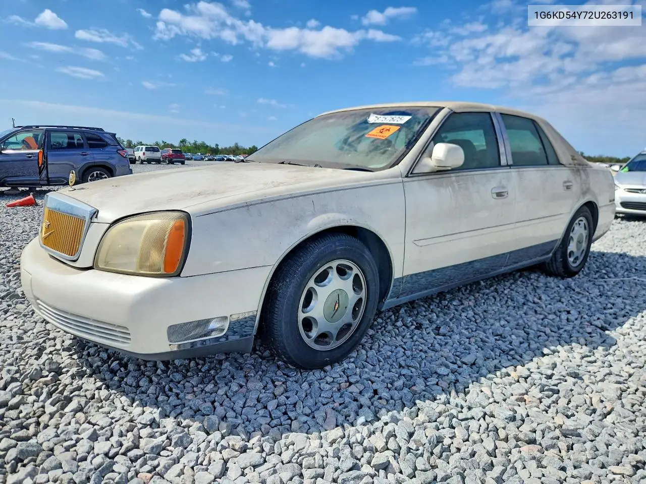 2002 Cadi Deville VIN: 1G6KD54Y72U263191 Lot: 78757625