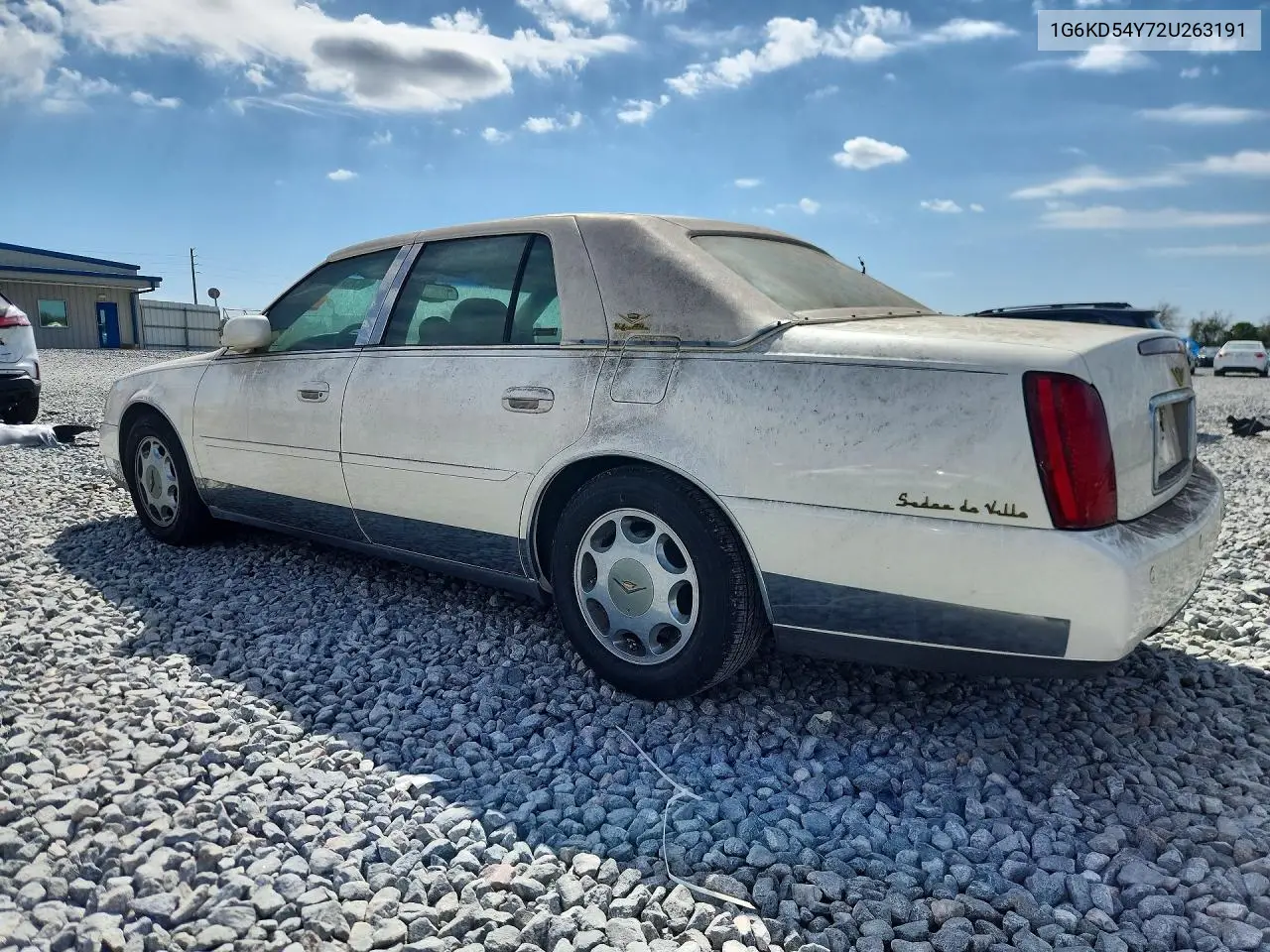 2002 Cadi Deville VIN: 1G6KD54Y72U263191 Lot: 78757625