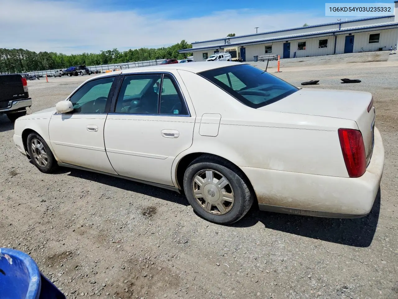 2003 Cadillac Deville VIN: 1G6KD54Y03U235332 Lot: 50812026