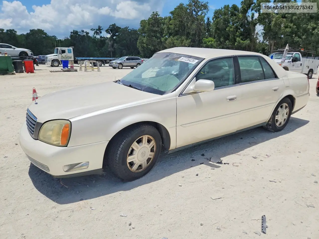 2003 Cadillac Deville VIN: 1G6KD54Y53U275342 Lot: 57728426