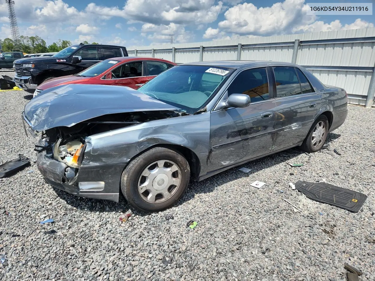 2004 Cadillac Deville VIN: 1G6KD54Y34U211916 Lot: 51226796