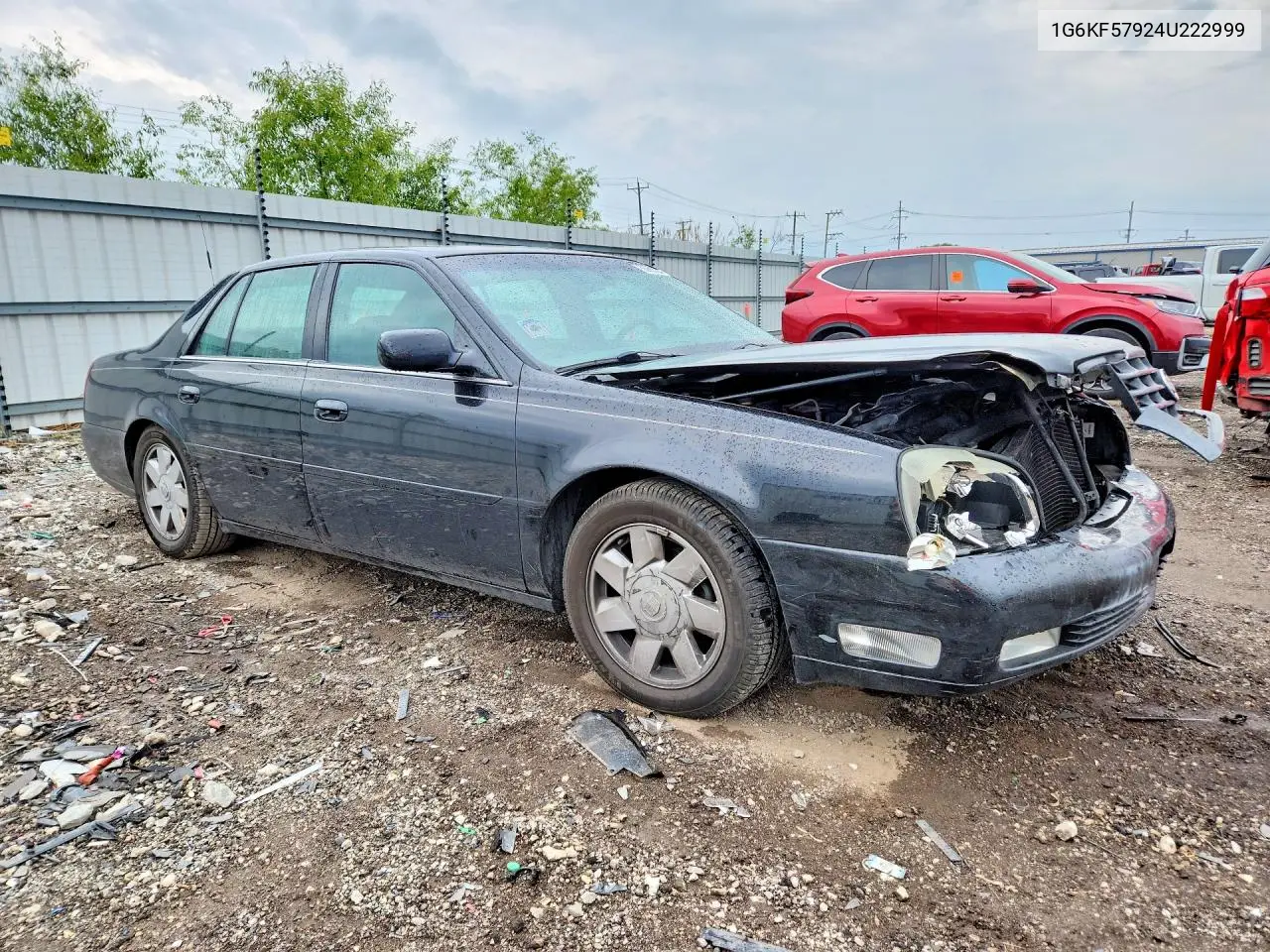2004 Cadillac Deville Dts VIN: 1G6KF57924U222999 Lot: 56085546