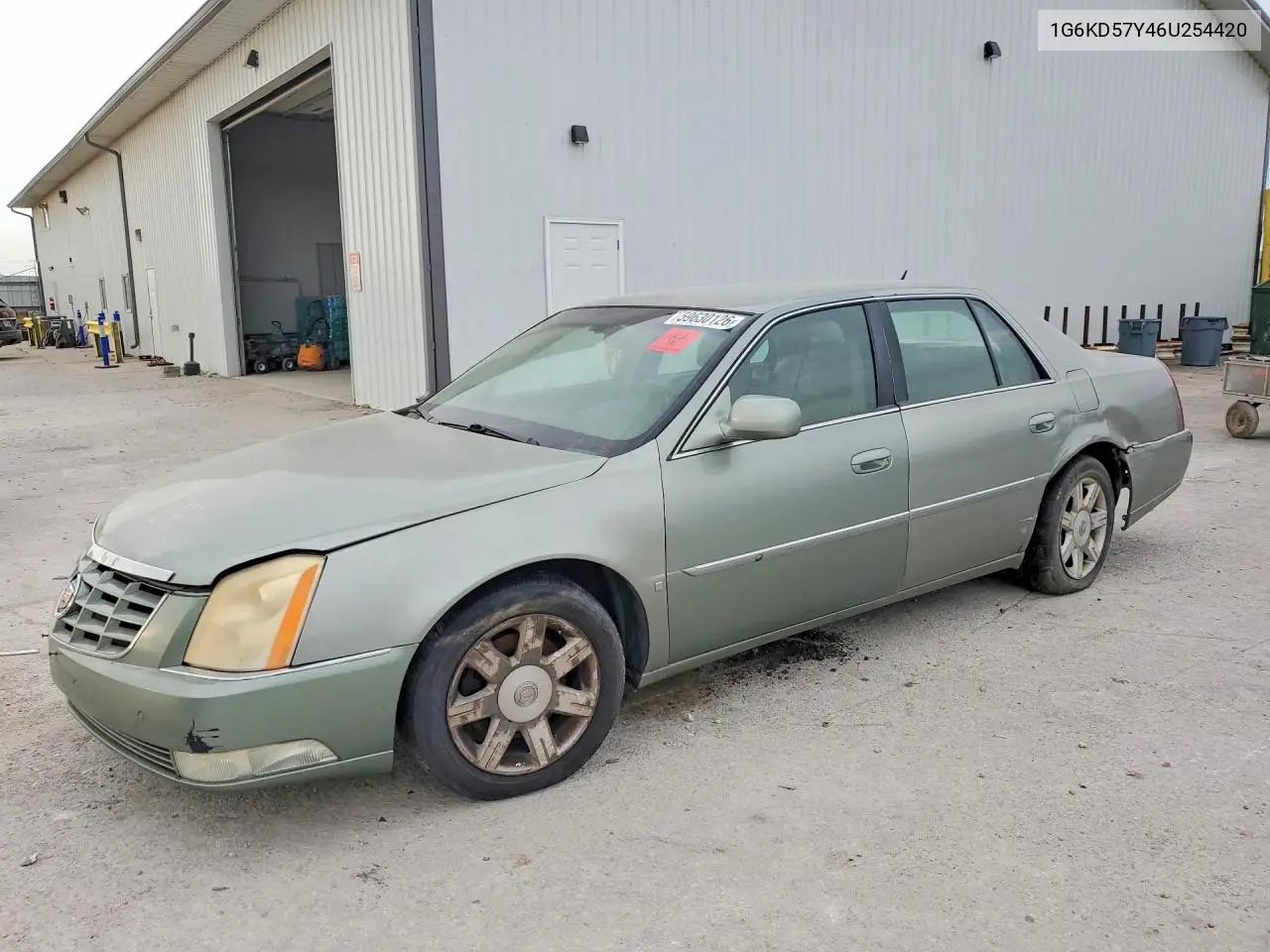 2006 Cadillac Dts VIN: 1G6KD57Y46U254420 Lot: 59630126