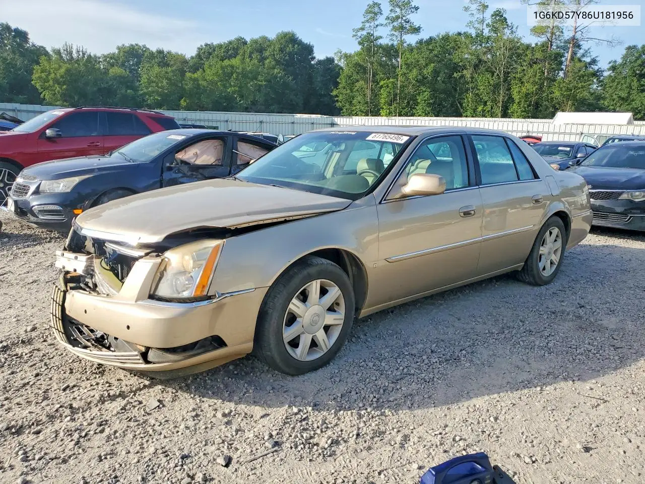 2006 Cadillac Dts VIN: 1G6KD57Y86U181956 Lot: 61765496