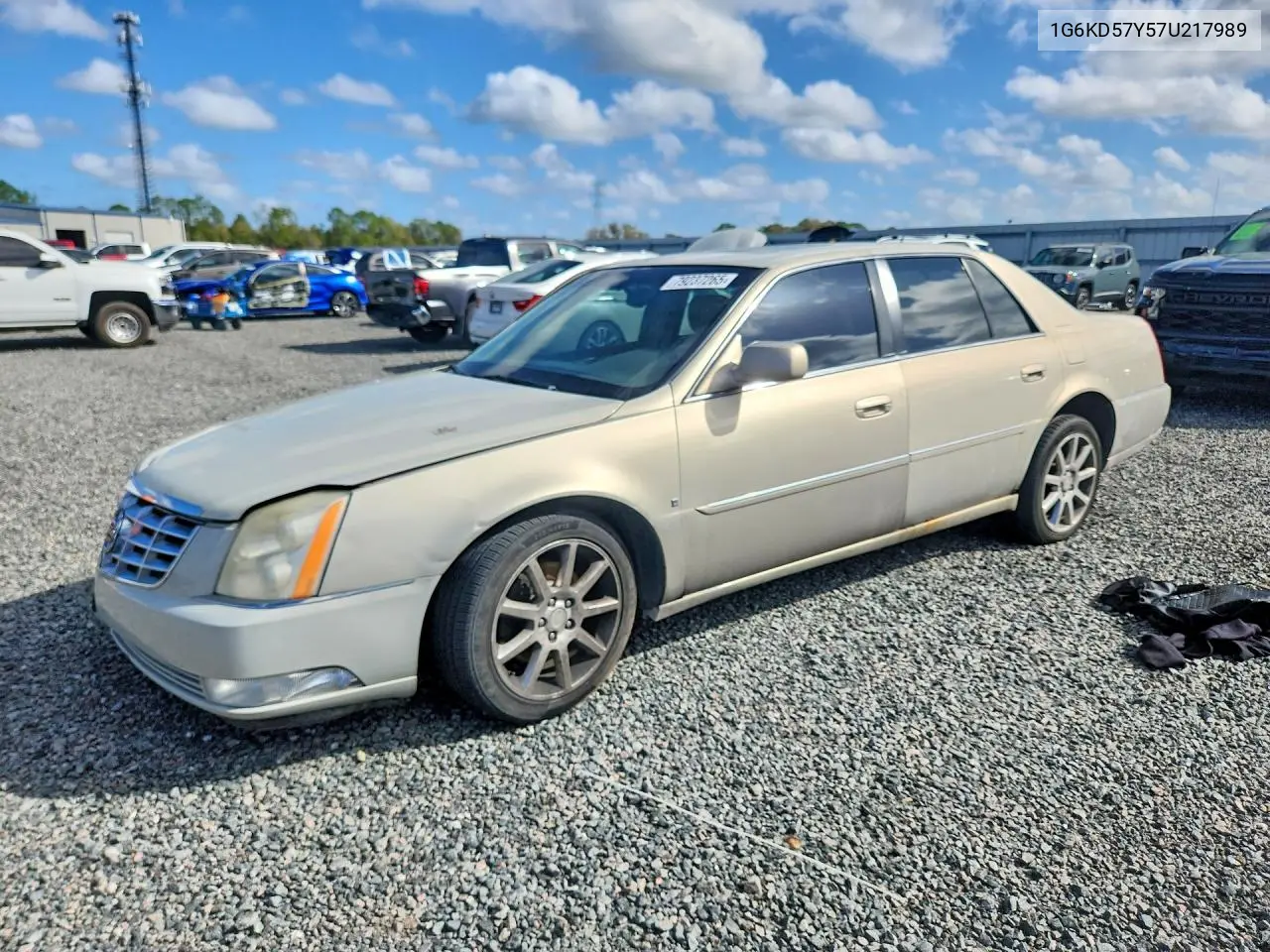 2007 Cadillac Dts VIN: 1G6KD57Y57U217989 Lot: 53803526