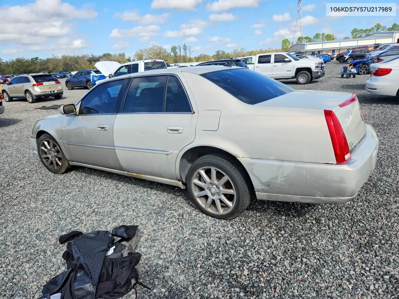2007 Cadillac Dts VIN: 1G6KD57Y57U217989 Lot: 53803526