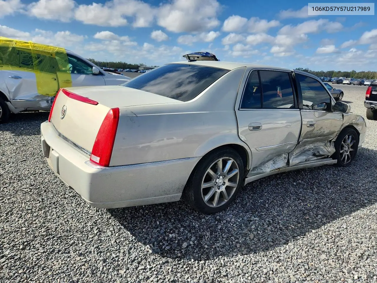 2007 Cadillac Dts VIN: 1G6KD57Y57U217989 Lot: 53803526