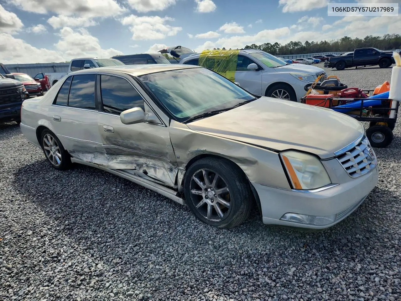 2007 Cadillac Dts VIN: 1G6KD57Y57U217989 Lot: 53803526